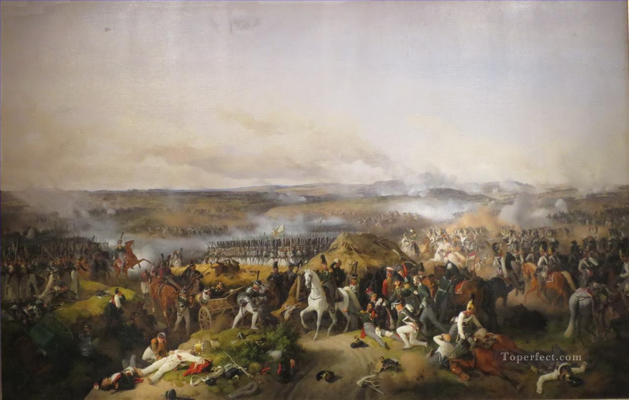 battlefield Peter von Hess historic war Oil Paintings